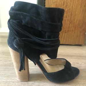 LEIGH SUEDE TWO-PIECE HEEL